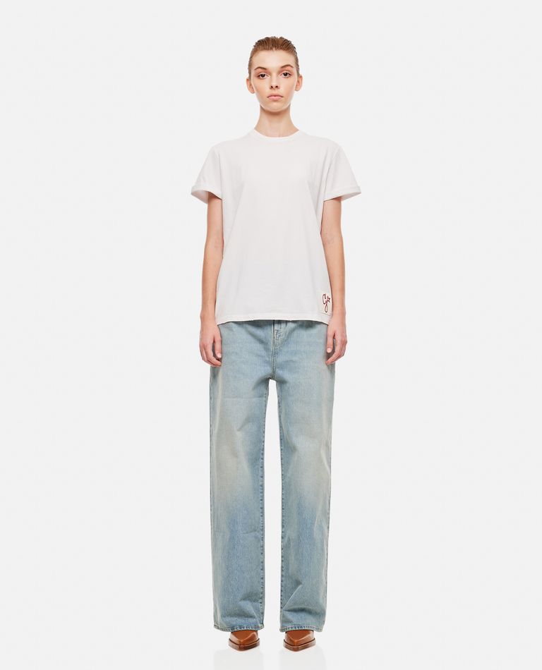 LOULOU STUDIO ATTU WIDE LEG DENIM PANTS 