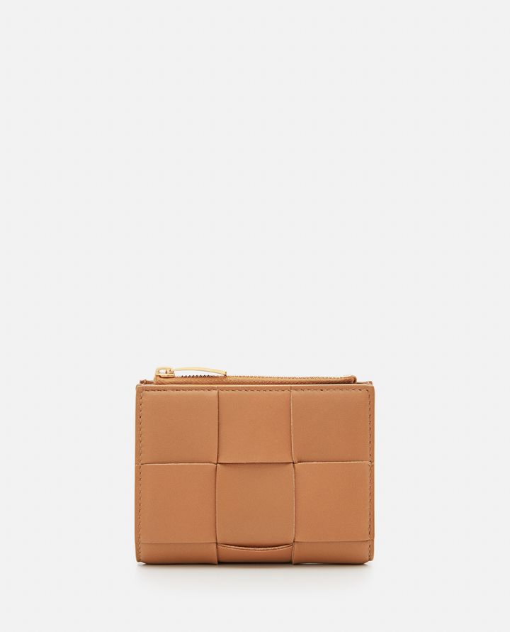 Bottega Veneta - BI FOLD LEATHER ZIP WALLET_1