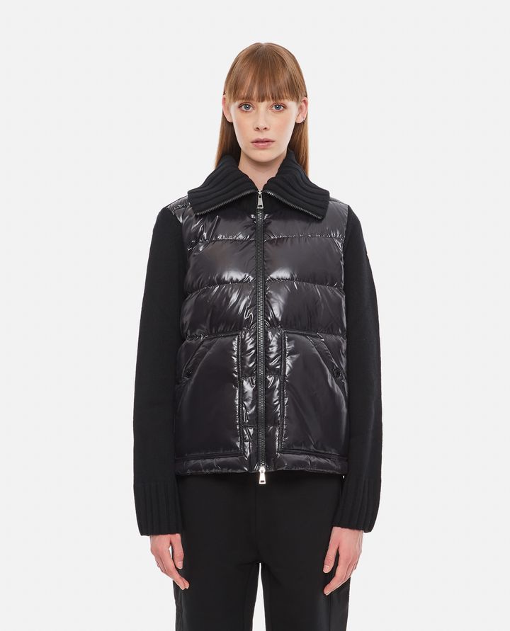 Moncler - CARDIGAN IMBOTTITO IN NYLON LAQUE'_1