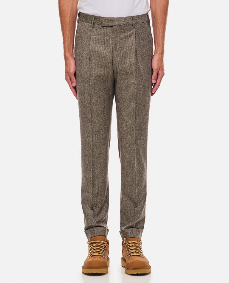 Pt01 Belt-loop Casual Pants In Beige