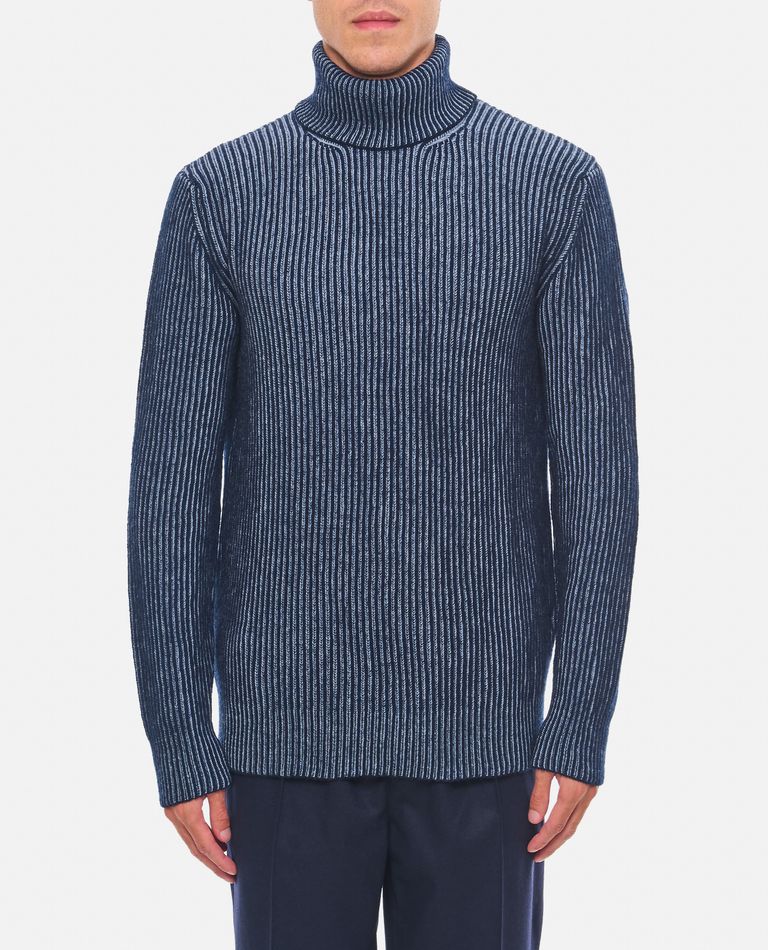 Shop Tagliatore Turtleneck In Blue