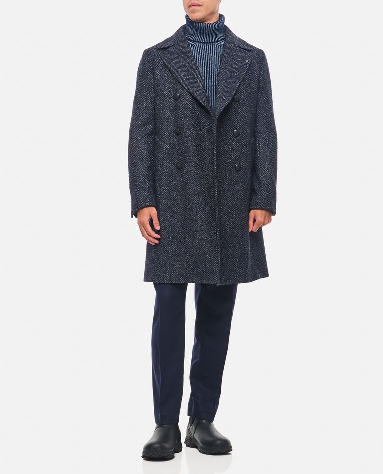 Shop Tagliatore Bruce Coat In Blue