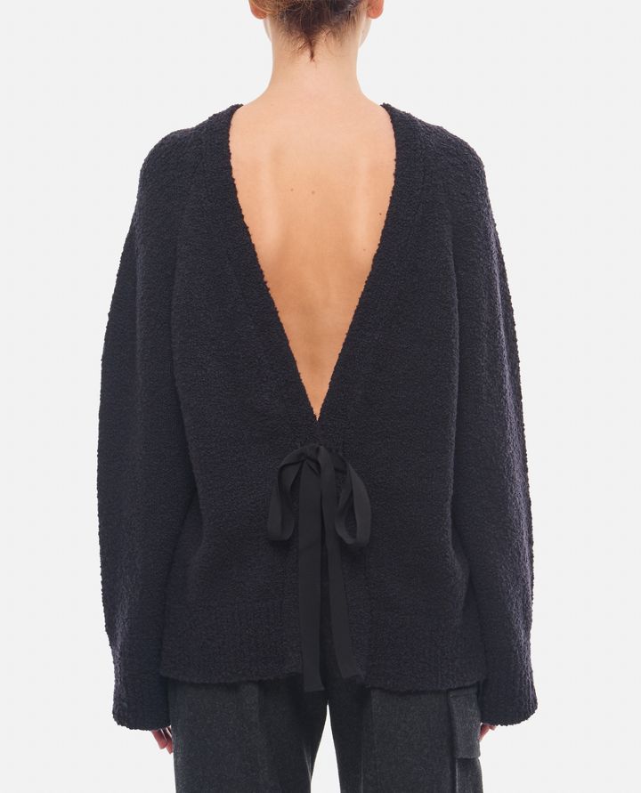 Cecilie Bahnsen - ODALIS OVERSIZED JUMPER WITH BACK BOW DETAIL_3