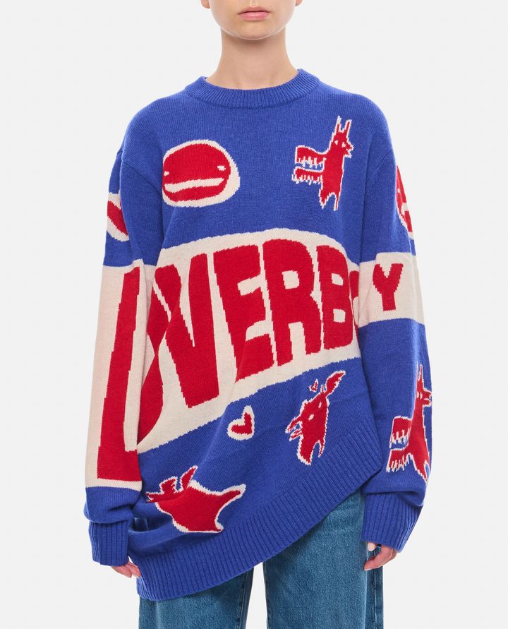 Charles Jeffrey Loverboy - MAGLIONE TOPSY TURVY CON LOGO LOVERBOY_1