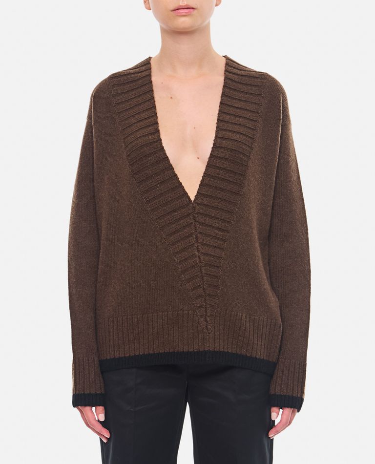 JW ANDERSON SLANTED V NECK JUMPER 