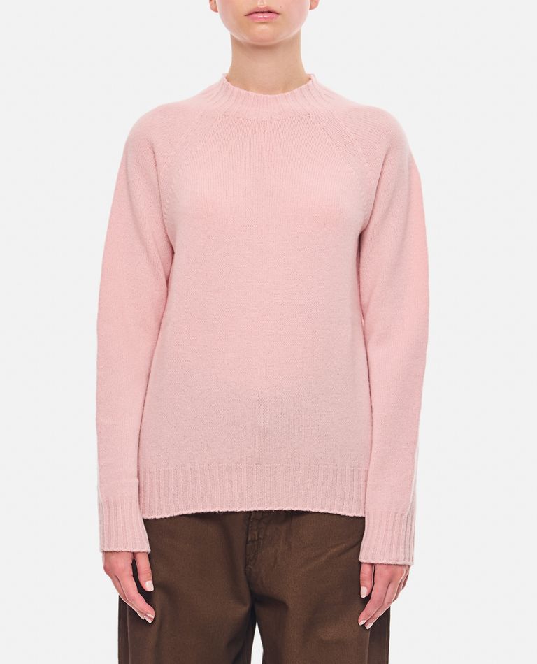 Shop Drumohr Long Sleeves Crewneck Sweater In Rose