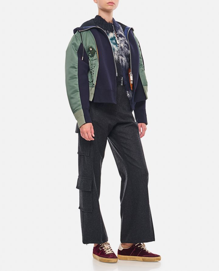 Sacai - FELPA CON ZIP IN NYLON_2