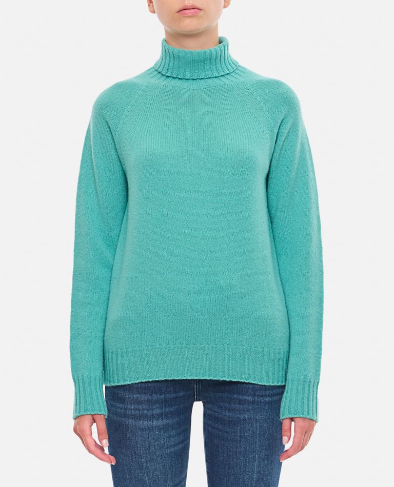 Shop Drumohr Turtleneck Sweater In Sky Blue