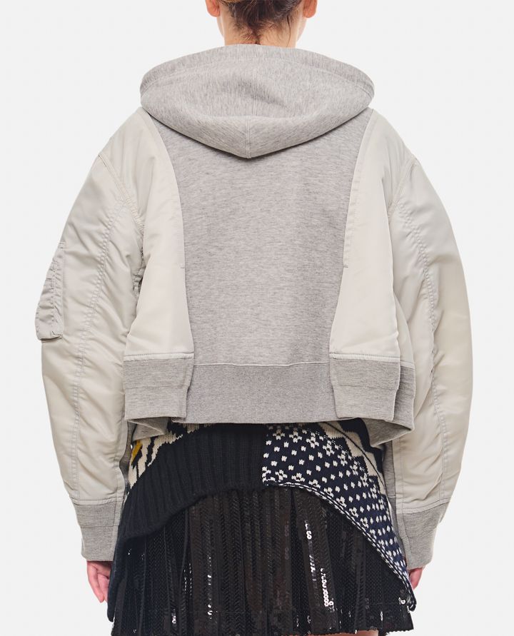 Sacai - NYLON TWILL X SPONGE SWEAT HOODIE_4