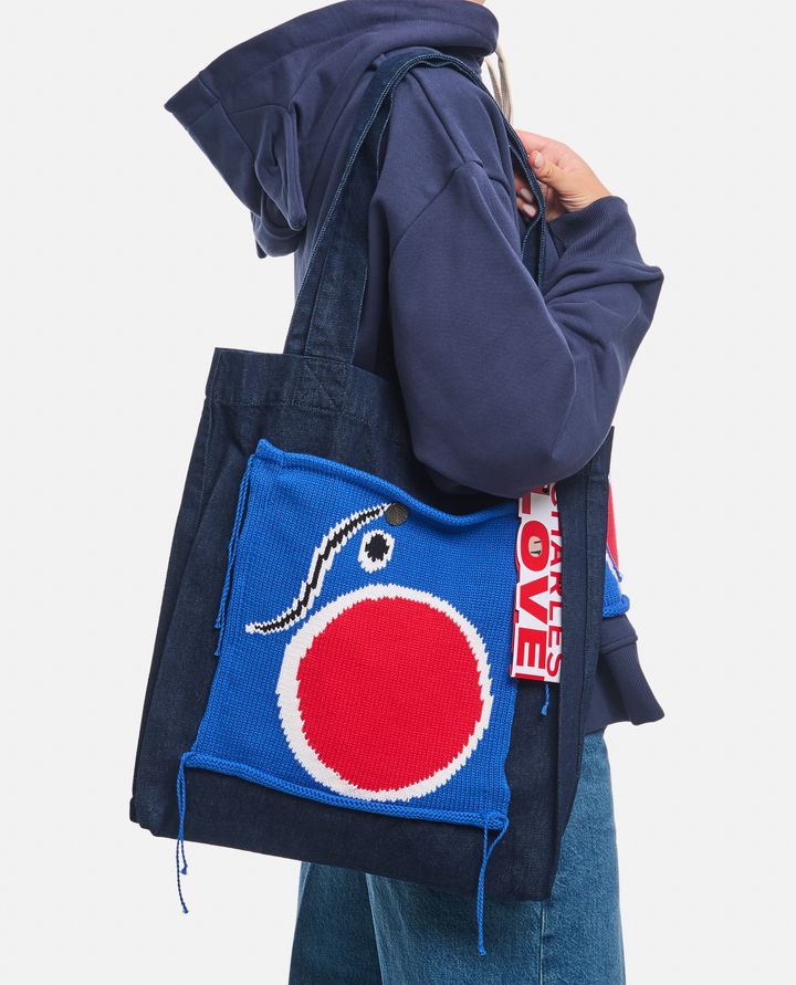 Charles Jeffrey Loverboy - BORSA TOTE CON PATCH IN MAGLIA_2