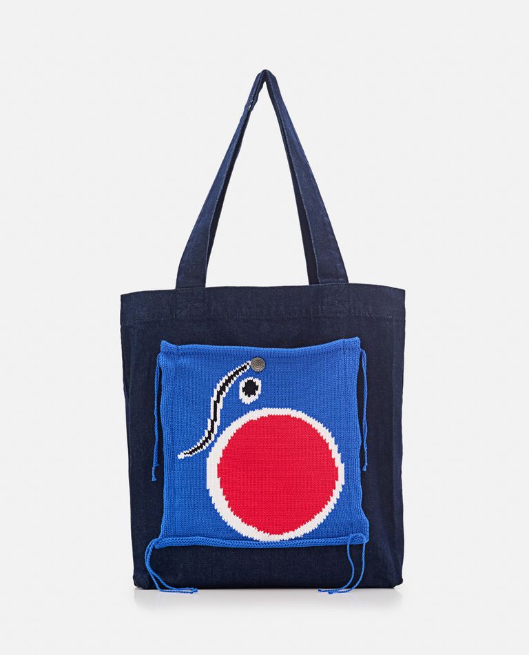 TOTE BAG WITH KNIT PATCH