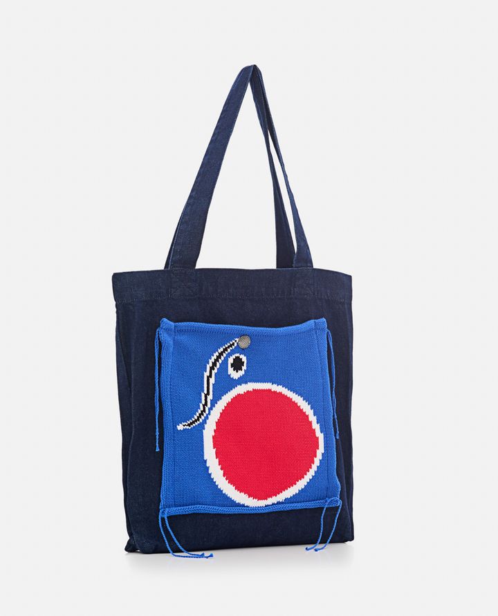 Charles Jeffrey Loverboy - BORSA TOTE CON PATCH IN MAGLIA_4