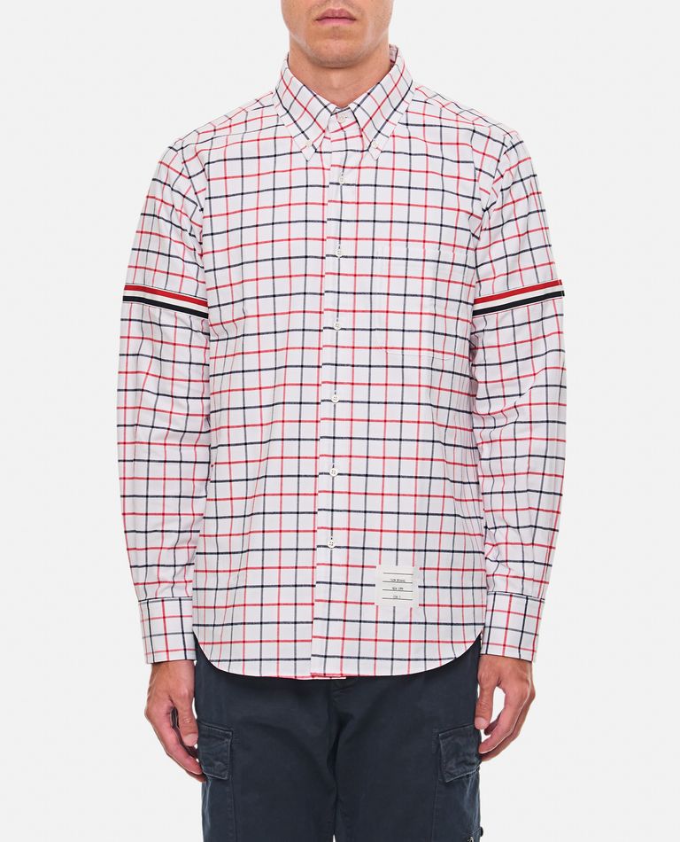 Shop Thom Browne Cotton Tattersall Shirt In Multicolor