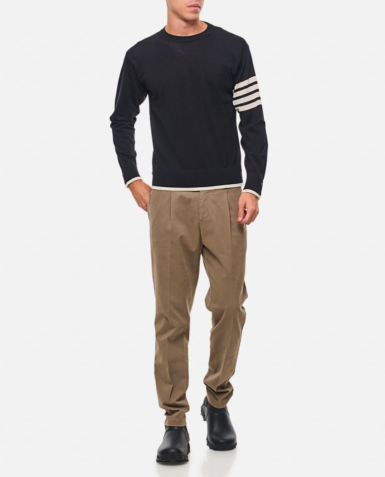 Shop Thom Browne Virgin Wool Pullover In Black