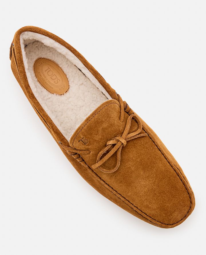 Tod's - SHEEPSKIN LACE-UP LOAFERS_4