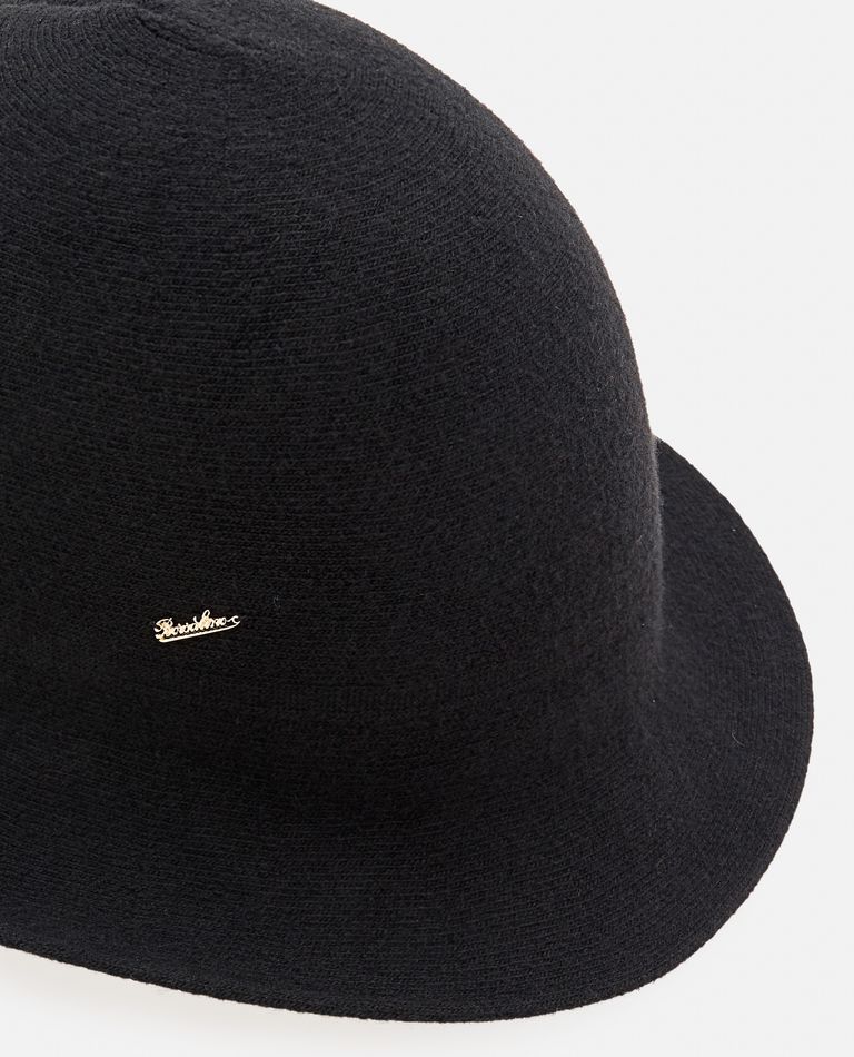 Shop Borsalino Cloche Hat In Black