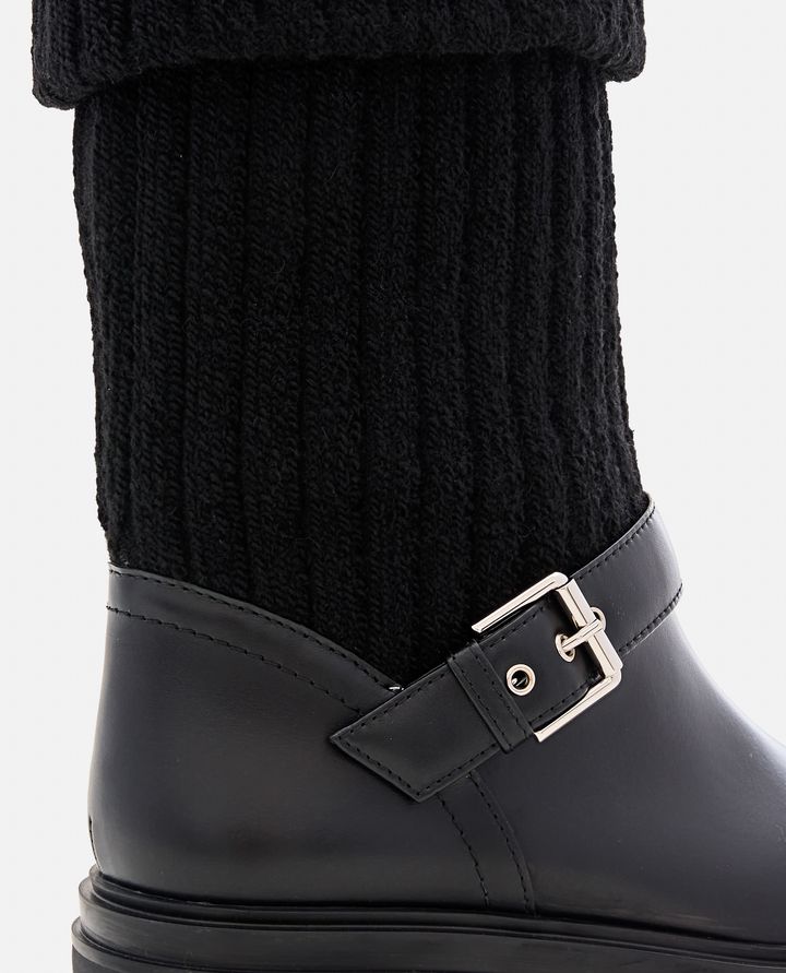 Gianvito Rossi - CALF AND KNIT BOOTS_4