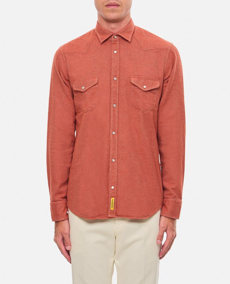 Shop Bd Baggies Cotton Shirt In Orange