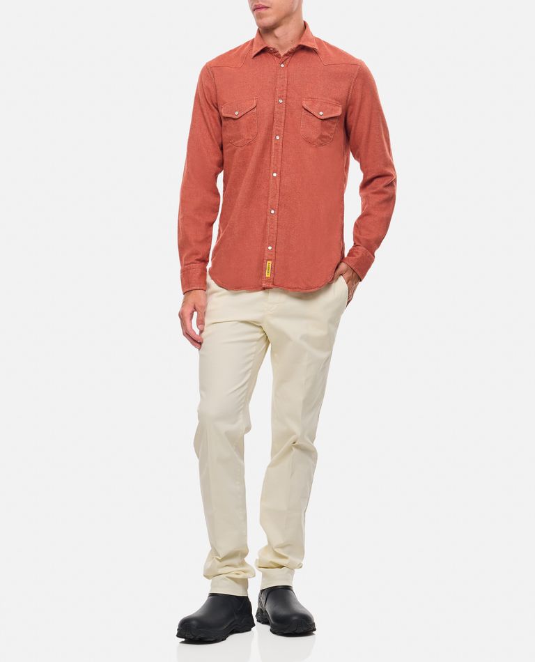 Shop Bd Baggies Cotton Shirt In Orange