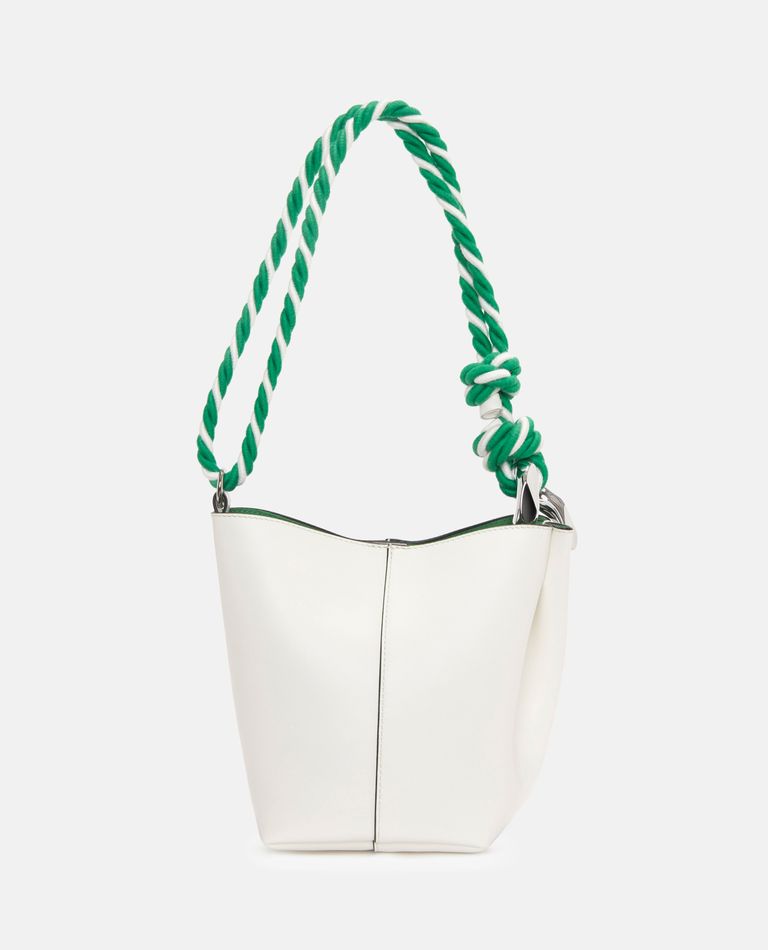 Shop Jw Anderson The Jwa Corner Small Bucket Bag In White