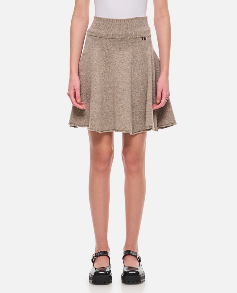 Shop Extreme Cashmere X Cashmere Short Pleated Skirt In Beige