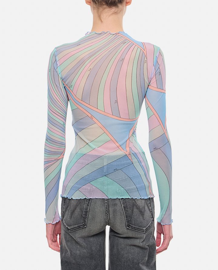 Emilio Pucci - T-SHIRT MANICA LUNGA IN TULLE_3