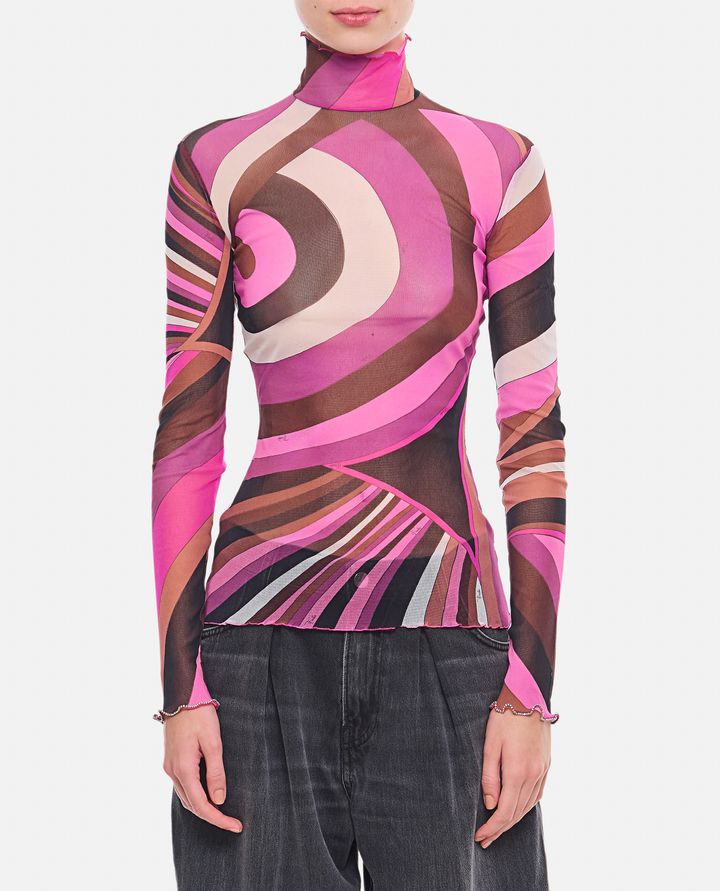 Emilio Pucci - TULLE LONG SLEEVES T-SHIRT_1