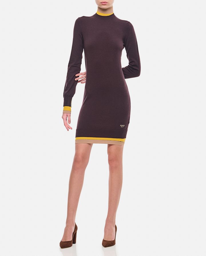 Fendi - LAYERING COLOR TRIMS SHORT DRESS_2