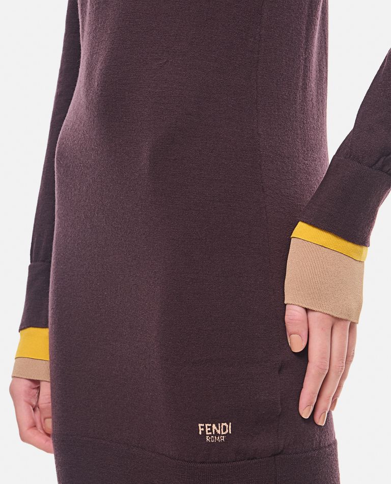 LAYERING COLOR TRIMS SHORT DRESS for Women - Fendi | Biffi