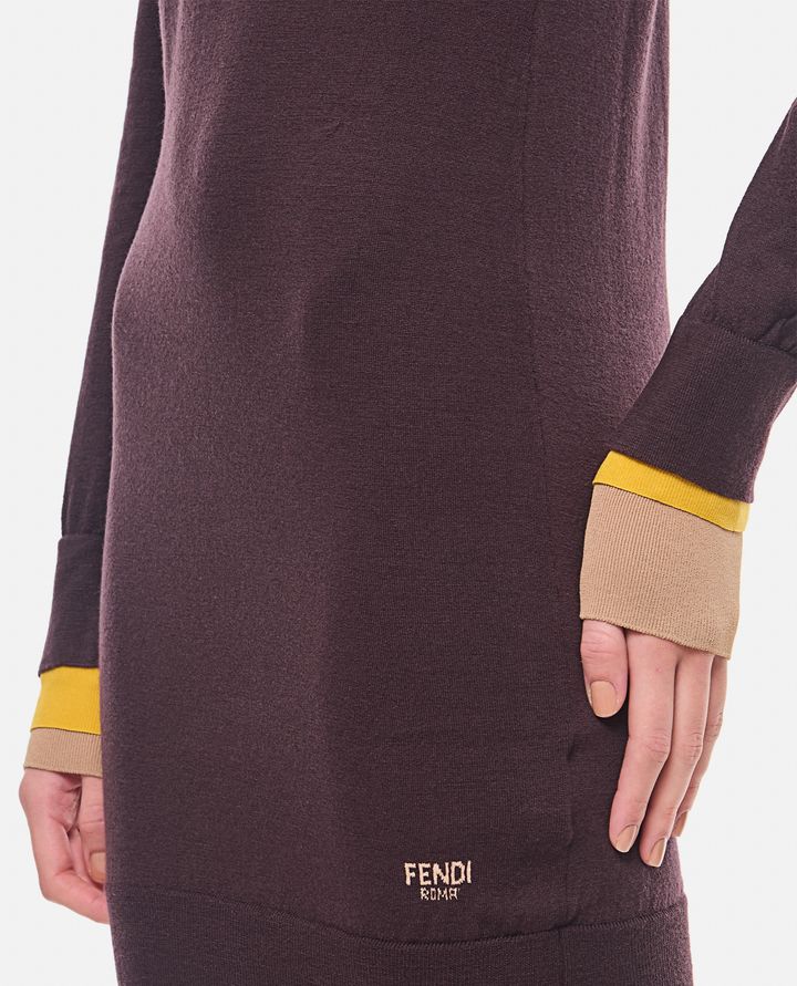 Fendi - LAYERING COLOR TRIMS SHORT DRESS_4