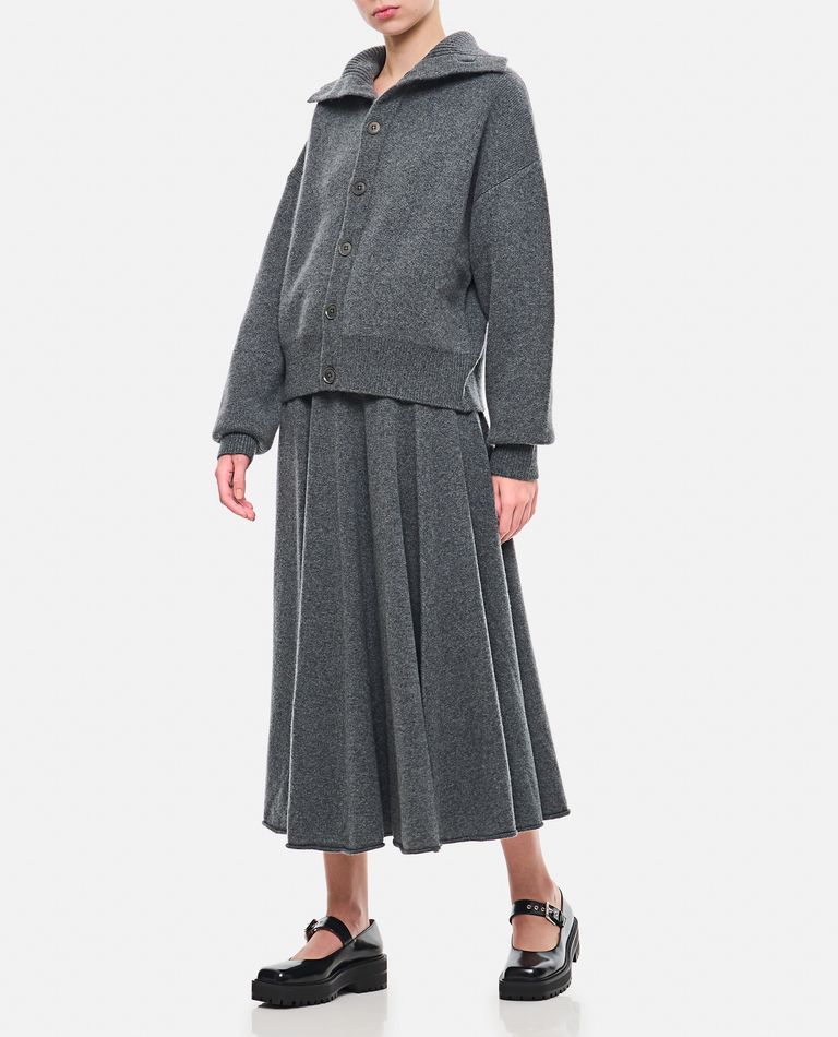 Shop Extreme Cashmere X Cashmere Pleated Skirt In Grey