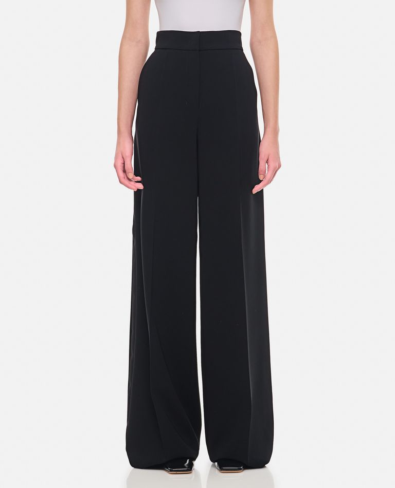 Shop Max Mara Leccio Satin Pants In Black