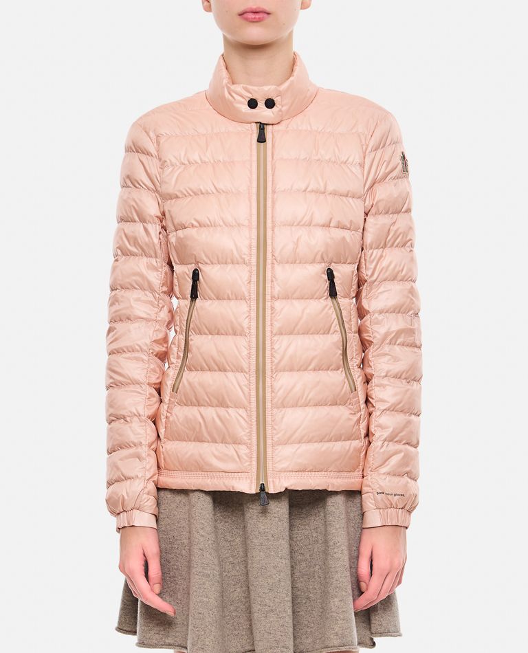 Shop Moncler Walibi Down Filled Jacket In Rose