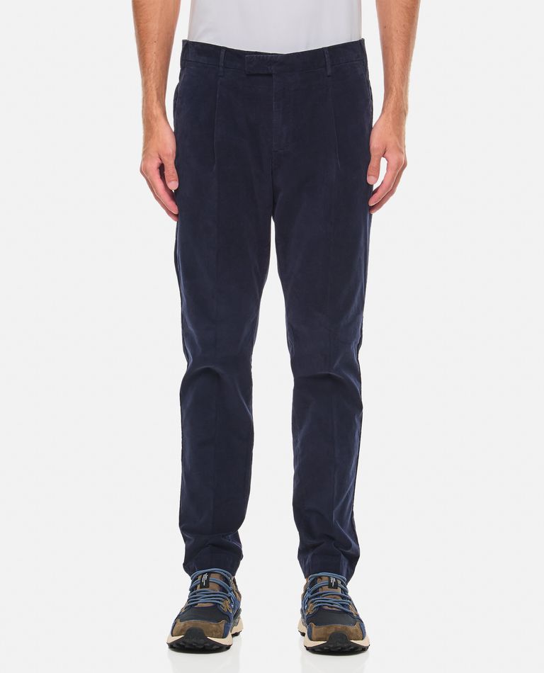 Shop Pt01 Velvet Trousers In Blue