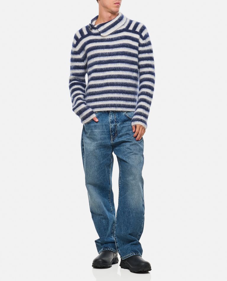 Shop Jacquemus Le Pull Marina Sweater In Blue