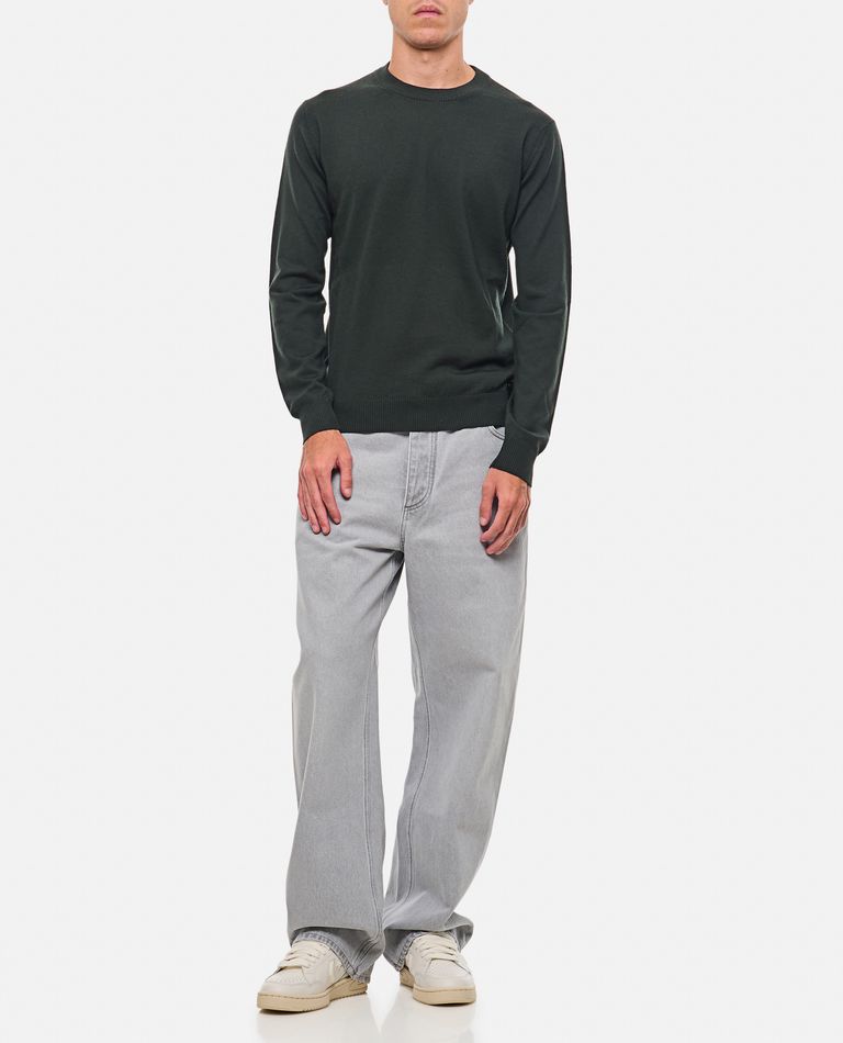 Shop Bottega Veneta Wide Leg Denim In Grey