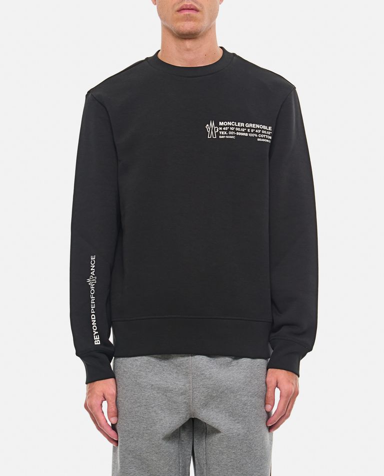 Shop Moncler Roundneck Sweatshirt In Black