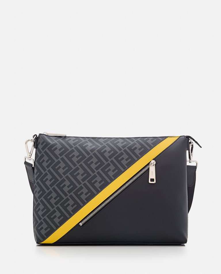 Shop Fendi Medium Messenge Tess.pu Ff 197 In Black