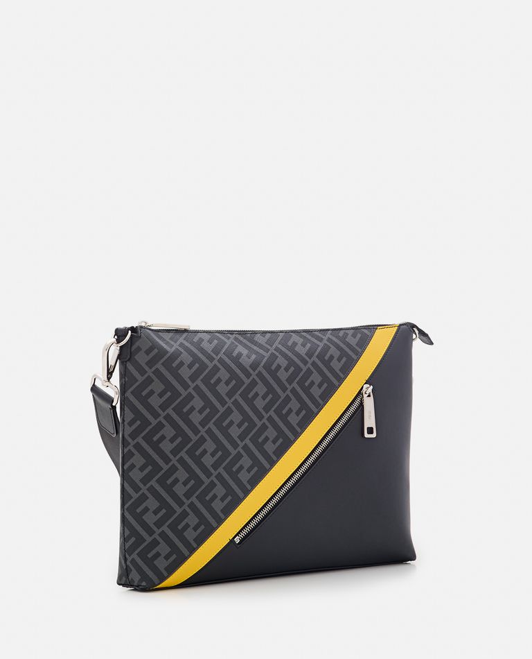 Shop Fendi Medium Messenge Tess.pu Ff 197 In Black