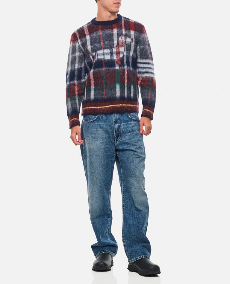 Shop Thom Browne Hector Tartan Pullover In Multicolor