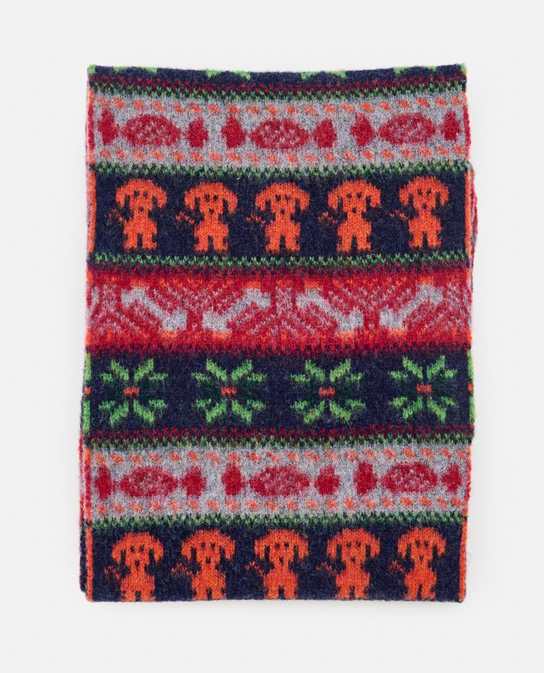 Howlin' Dog-fairisle Lambswool Scarf In Multicolor