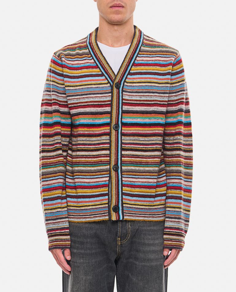 Shop Paul Smith Mens Cardigan Button Thru In Multicolor