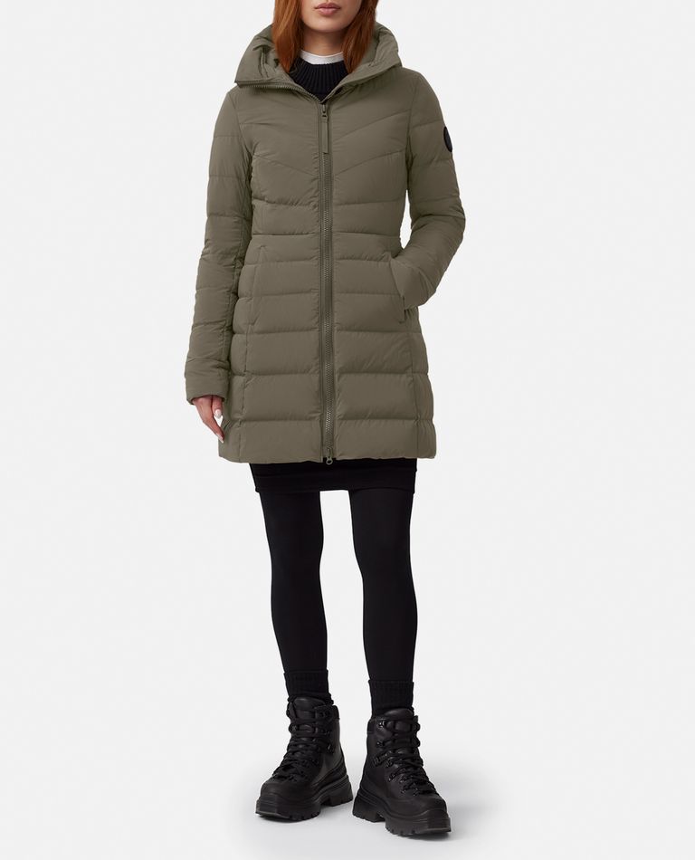 Shop Canada Goose Cg Clair Coat In Green