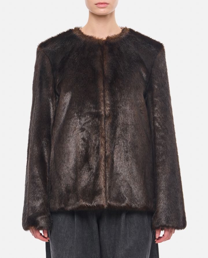 Loulou Studio - FAUX FUR SHORT COAT_1