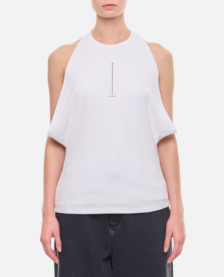 Alexander McQueen - TOP IN COTONE SMANICATO_1