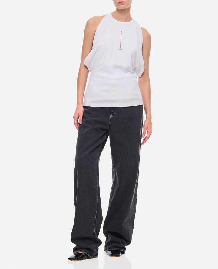 Alexander McQueen - TOP IN COTONE SMANICATO_2