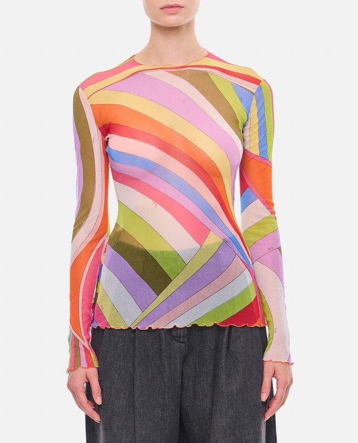 Emilio Pucci - TULLE LONG SLEEVES T-SHIRT_1