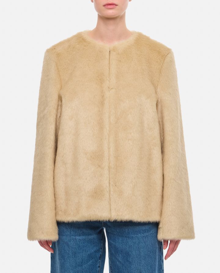 Loulou Studio - FAUX FUR SHORT COAT_1