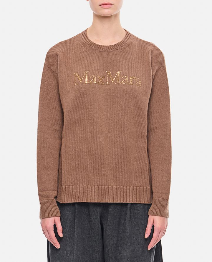 S Max Mara - KASSEL ROUND NECK LOGO PULLOVER_1