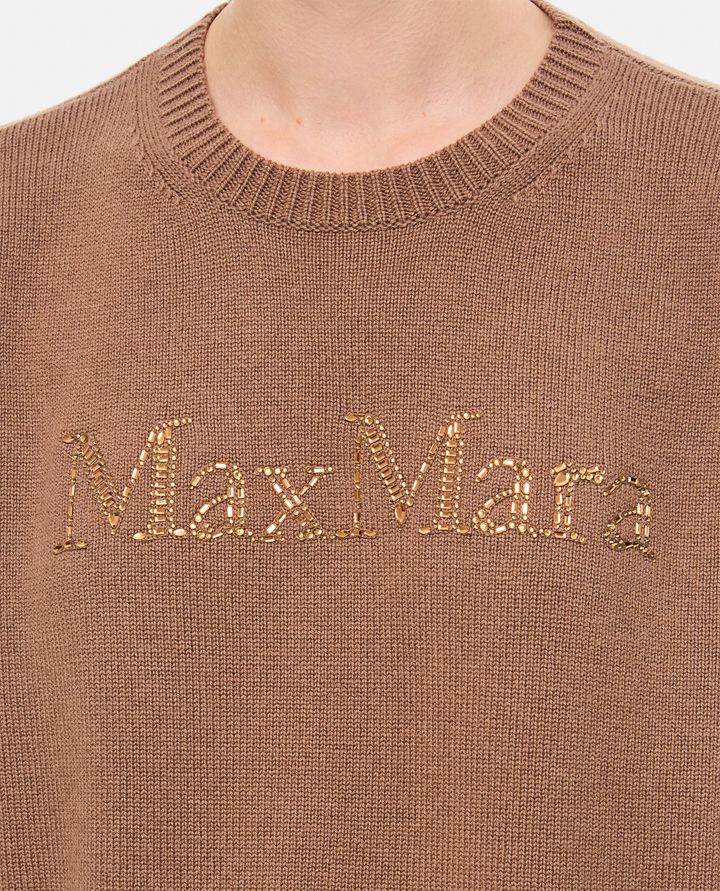 S Max Mara - KASSEL ROUND NECK LOGO PULLOVER_4